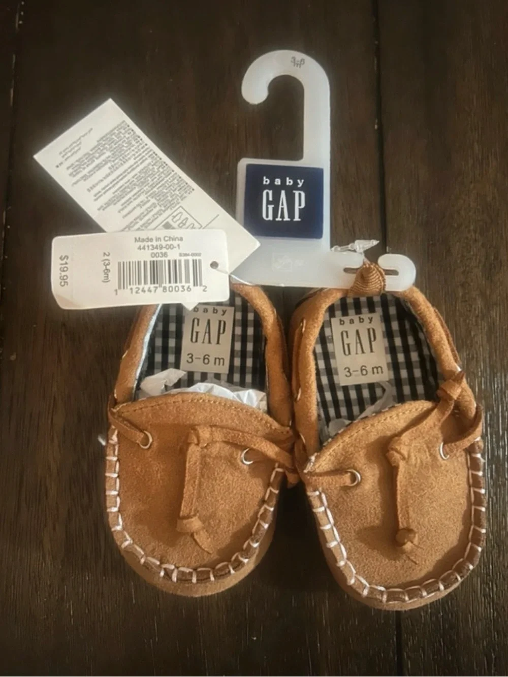 GAP Baby Moccasin Shoes in Chestnut Brown